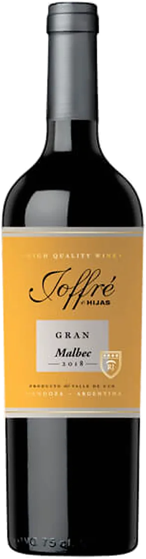 Botella de Joffré e Hijas «Gran» Malbec, selección de Corbe Gourmet